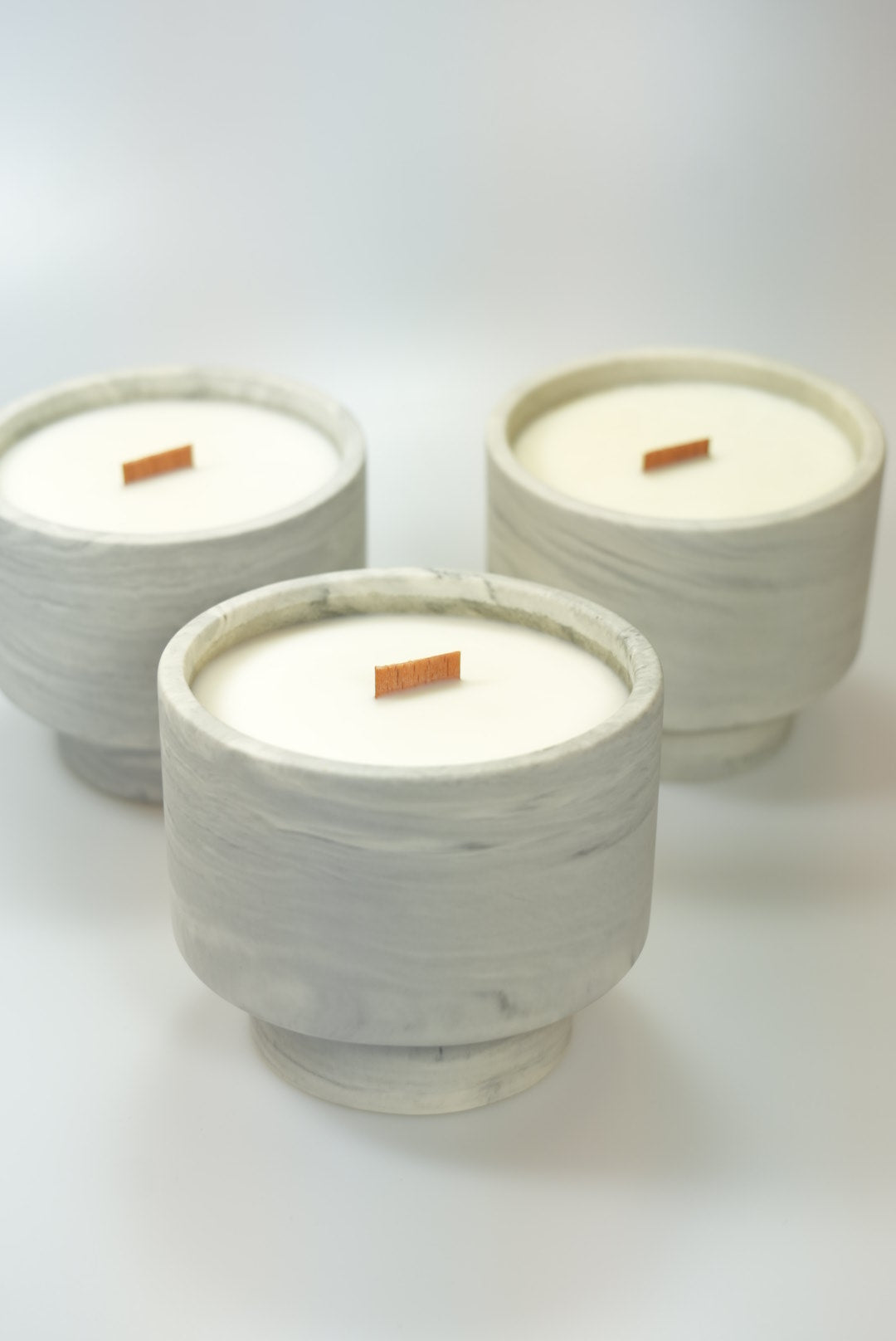 Duftkerze Marble Grau